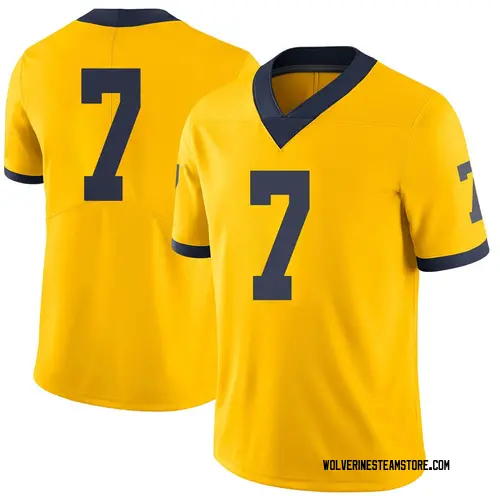 Men's Peyton Smith Michigan Wolverines Limited Brand Jordan Maize Football College Jersey