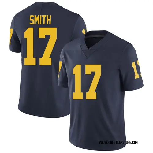 Men's Peyton Smith Michigan Wolverines Limited Navy Brand Jordan Football College Jersey