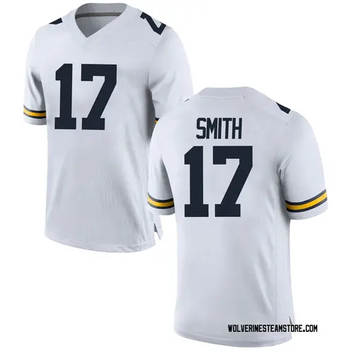Men's Peyton Smith Michigan Wolverines Replica White Brand Jordan Football College Jersey