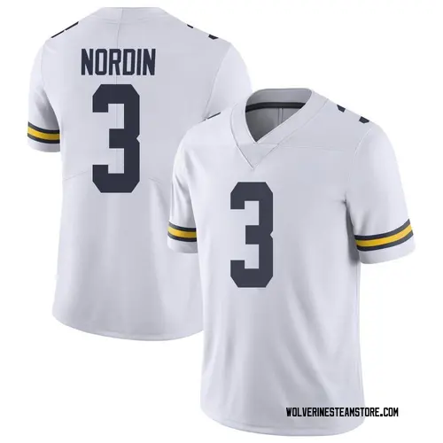 Men's Quinn Nordin Michigan Wolverines Limited White Brand Jordan Football College Jersey