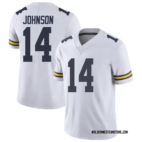 Men's Quinten Johnson Michigan Wolverines Limited White Brand Jordan Football College Jersey