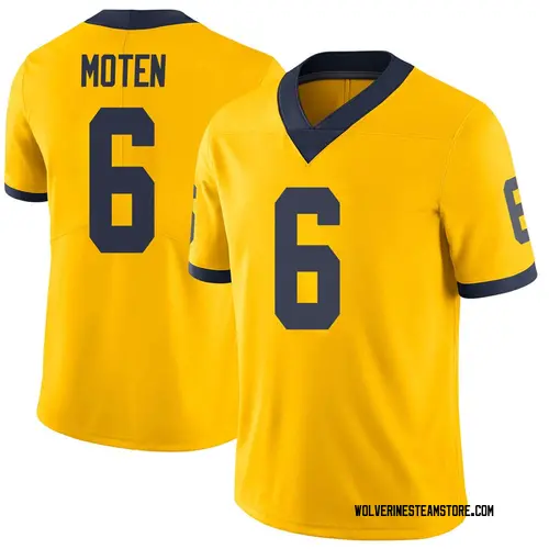 Men's R.J. Moten Michigan Wolverines Limited Brand Jordan Maize Football College Jersey