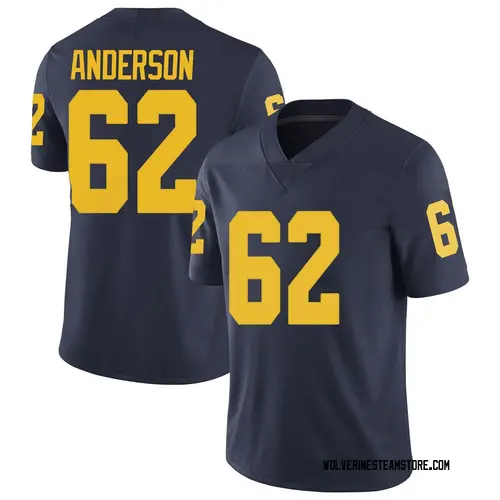 Men's Raheem Anderson Michigan Wolverines Limited Navy Brand Jordan Football College Jersey