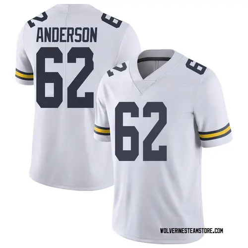 Men's Raheem Anderson Michigan Wolverines Limited White Brand Jordan Football College Jersey