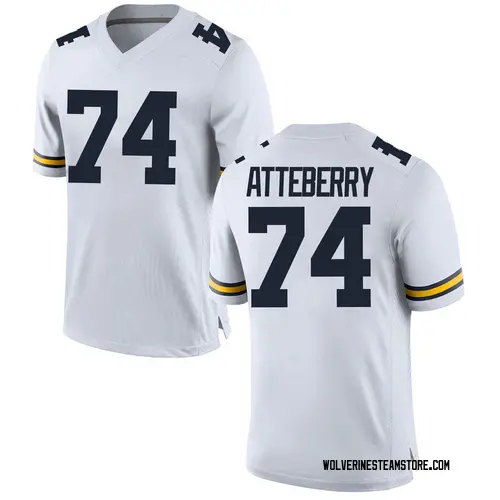 Men's Reece Atteberry Michigan Wolverines Game White Brand Jordan Football College Jersey