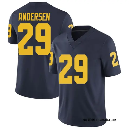 Men's Rhett Andersen Michigan Wolverines Limited Navy Brand Jordan Football College Jersey