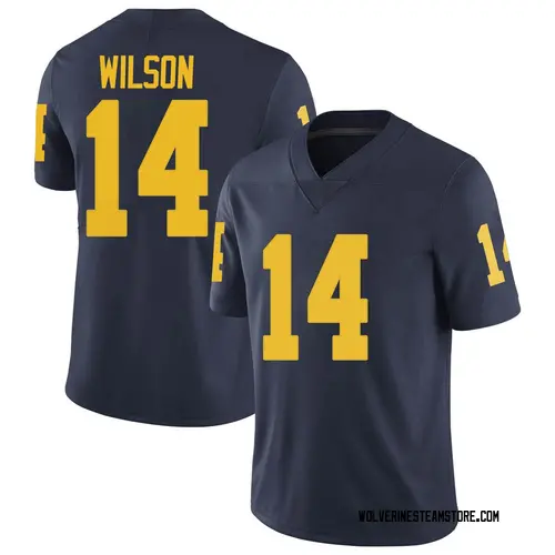 Men's Roman Wilson Michigan Wolverines Limited Navy Brand Jordan Football College Jersey