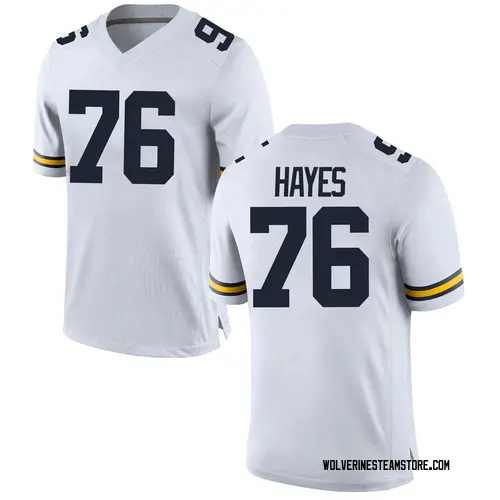 Men's Ryan Hayes Michigan Wolverines Replica White Brand Jordan Football College Jersey