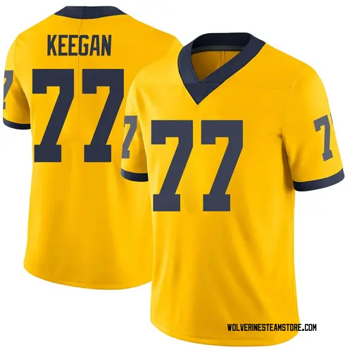 Men's Trevor Keegan Michigan Wolverines Limited Brand Jordan Maize Football College Jersey