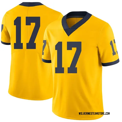 Men's Will Hart Michigan Wolverines Limited Brand Jordan Maize Football College Jersey