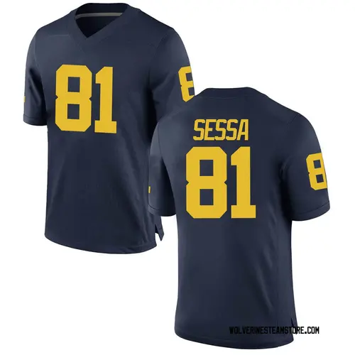 Men's Will Sessa Michigan Wolverines Game Navy Brand Jordan Football College Jersey