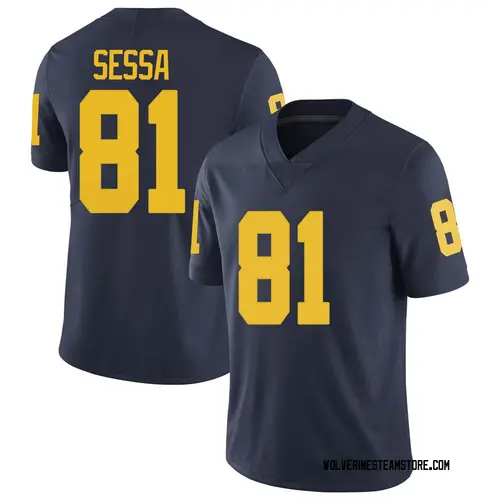 Men's Will Sessa Michigan Wolverines Limited Navy Brand Jordan Football College Jersey