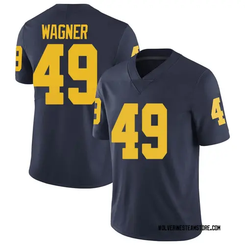 Men's William Wagner Michigan Wolverines Limited Navy Brand Jordan Football College Jersey