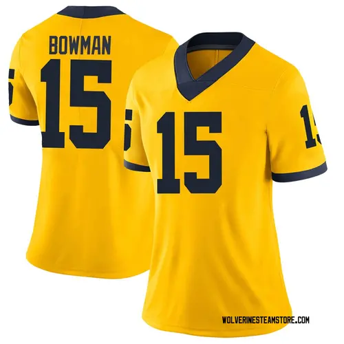 Women's Alan Bowman Michigan Wolverines Limited Brand Jordan Maize Football College Jersey