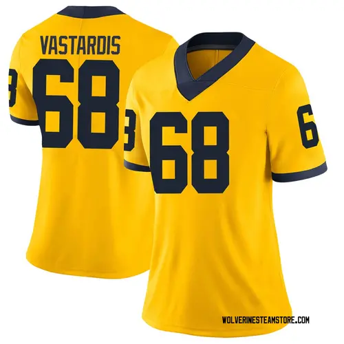 Women's Andrew Vastardis Michigan Wolverines Limited Brand Jordan Maize Football College Jersey