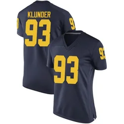 Women's Brand Jordan Joey Klunder Michigan Wolverines Game Navy Football College Jersey