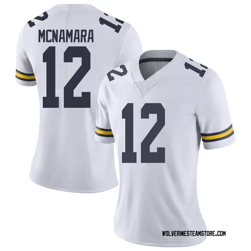 Women's Cade McNamara Michigan Wolverines Limited White Brand Jordan Football College Jersey