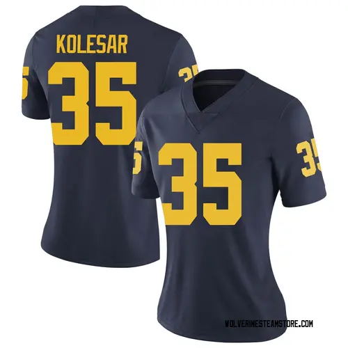 Women's Caden Kolesar Michigan Wolverines Limited Navy Brand Jordan Football College Jersey