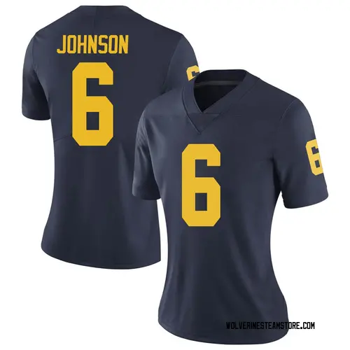 Women's Cornelius Johnson Michigan Wolverines Limited Navy Brand Jordan Football College Jersey