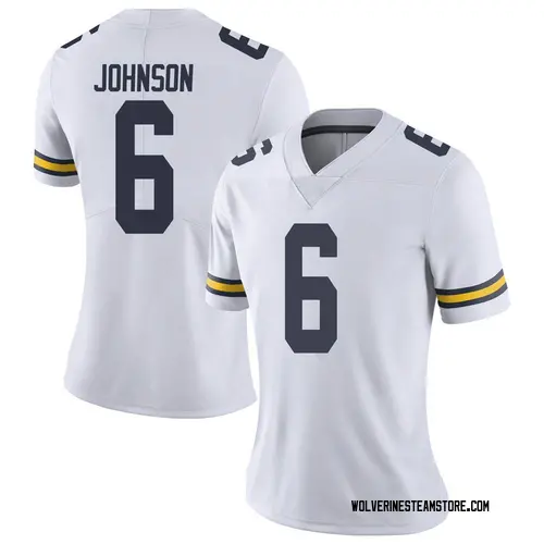 Women's Cornelius Johnson Michigan Wolverines Limited White Brand Jordan Football College Jersey