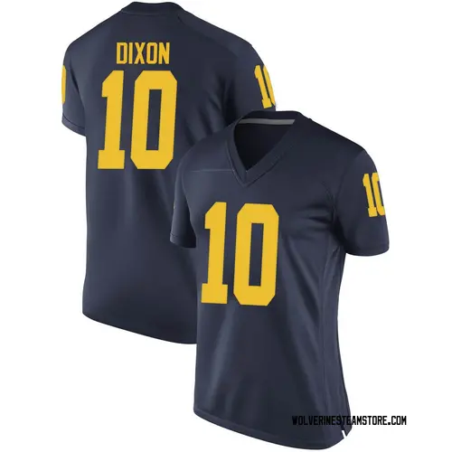 Women's Cristian Dixon Michigan Wolverines Game Navy Brand Jordan Football College Jersey