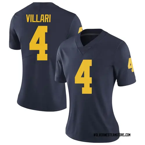 Women's Dan Villari Michigan Wolverines Limited Navy Brand Jordan Football College Jersey
