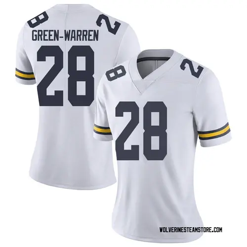 Women's Darion Green-Warren Michigan Wolverines Limited White Brand Jordan Football College Jersey