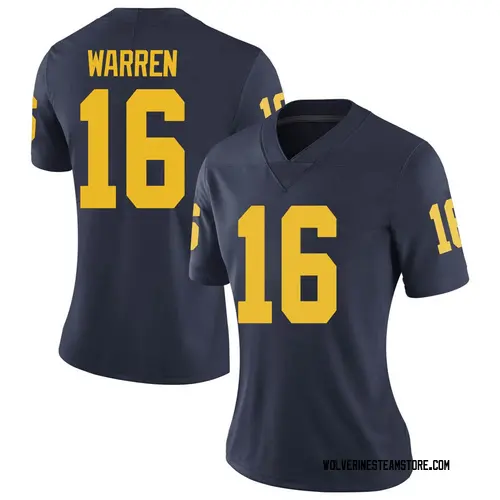 Women's Davis Warren Michigan Wolverines Limited Navy Brand Jordan Football College Jersey