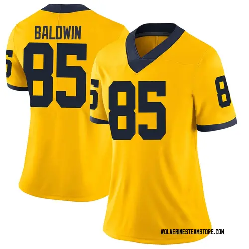Women's Daylen Baldwin Michigan Wolverines Limited Brand Jordan Maize Football College Jersey
