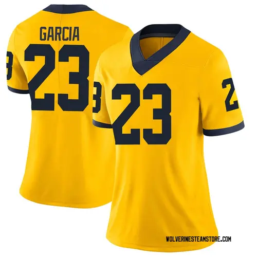Women's Gaige Garcia Michigan Wolverines Limited Brand Jordan Maize Football College Jersey