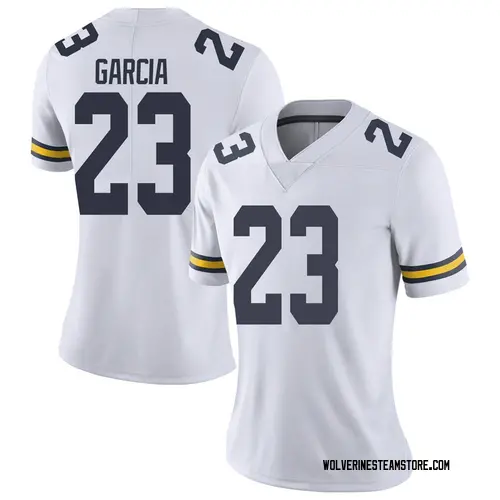 Women's Gaige Garcia Michigan Wolverines Limited White Brand Jordan Football College Jersey