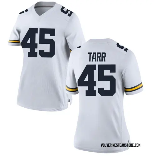 Women's Greg Tarr Michigan Wolverines Game White Brand Jordan Football College Jersey