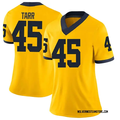 Women's Greg Tarr Michigan Wolverines Limited Brand Jordan Maize Football College Jersey