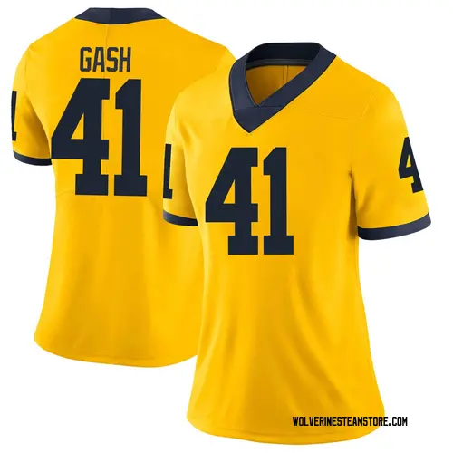 Women's Isaiah Gash Michigan Wolverines Limited Brand Jordan Maize Football College Jersey