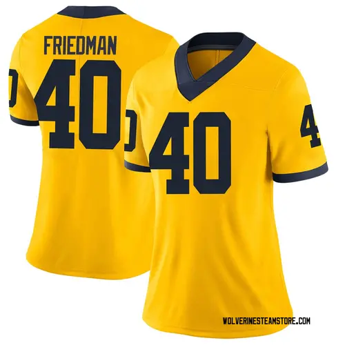 Women's Jake Friedman Michigan Wolverines Limited Brand Jordan Maize Football College Jersey