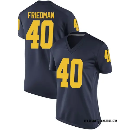 Women's Jake Friedman Michigan Wolverines Replica Navy Brand Jordan Football College Jersey