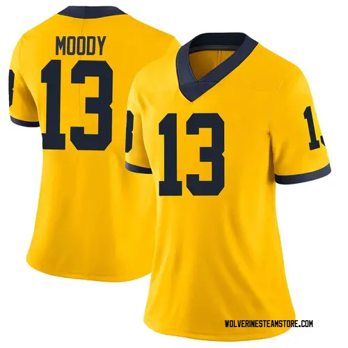 Women's Jake Moody Michigan Wolverines Limited Brand Jordan Maize Football College Jersey