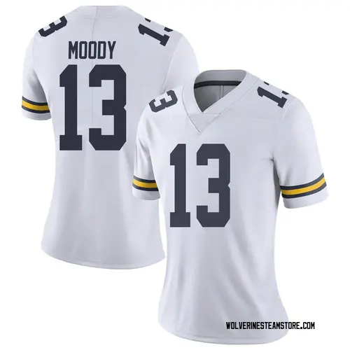 Women's Jake Moody Michigan Wolverines Limited White Brand Jordan Football College Jersey