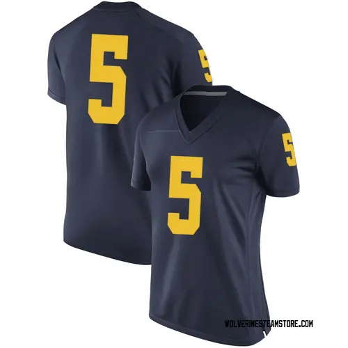 Women's Joe Milton III Michigan Wolverines Game Navy Brand Jordan Football College Jersey