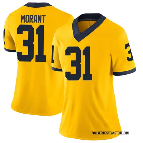 Women's Jordan Morant Michigan Wolverines Limited Brand Jordan Maize Football College Jersey