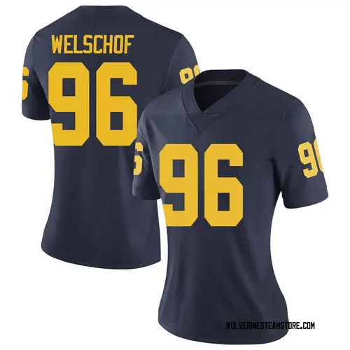 Women's Julius Welschof Michigan Wolverines Limited Navy Brand Jordan Football College Jersey