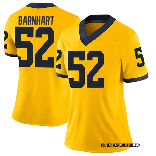 Women's Karsen Barnhart Michigan Wolverines Limited Brand Jordan Maize Football College Jersey