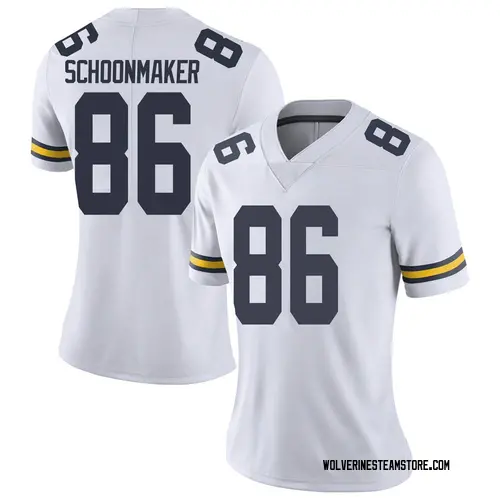 Women's Luke Schoonmaker Michigan Wolverines Limited White Brand Jordan Football College Jersey
