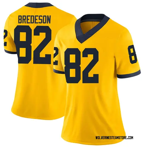 Women's Max Bredeson Michigan Wolverines Limited Brand Jordan Maize Football College Jersey