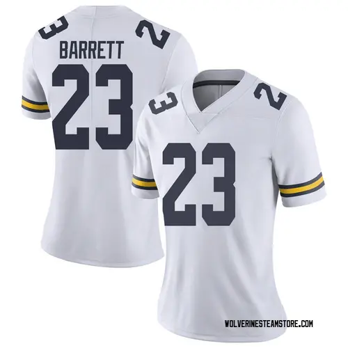 Women's Michael Barrett Michigan Wolverines Limited White Brand Jordan Football College Jersey