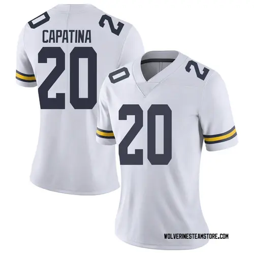 Women's Nicholas Capatina Michigan Wolverines Limited White Brand Jordan Football College Jersey
