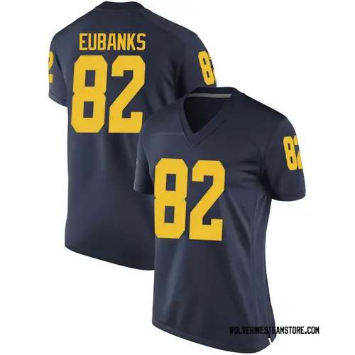 Women's Nick Eubanks Michigan Wolverines Game Navy Brand Jordan Football College Jersey