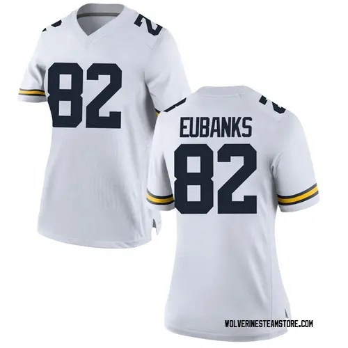 Women's Nick Eubanks Michigan Wolverines Game White Brand Jordan Football College Jersey