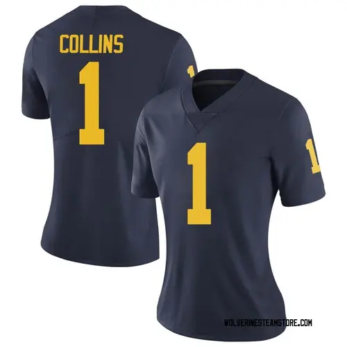 Women's Nico Collins Michigan Wolverines Limited Navy Brand Jordan Football College Jersey