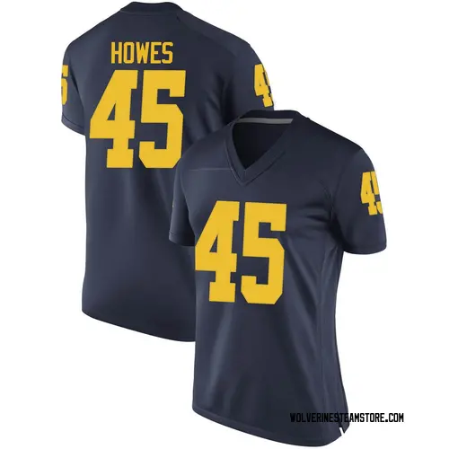 Women's Noah Howes Michigan Wolverines Game Navy Brand Jordan Football College Jersey